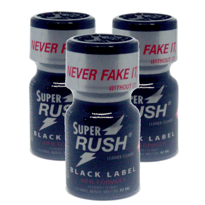 3x Super Rush Black Label (10ml) Pack